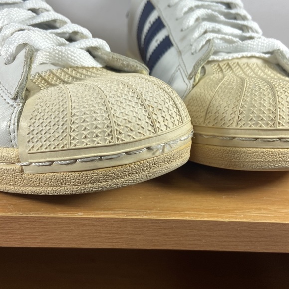 Adidas Superstar 2 Shell Toe Sneakers Navy Blue Stripes Men’s Size 7.5 - Picture 5 of 13